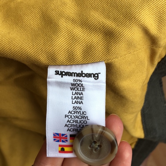 Unique “Supreme Being” olive/grey mustard quarter sleeve Jacket, Shacket, Coat - Picture 8 of 10